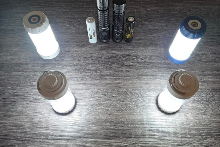 Using the Wurkkos CL01 as key lighting any time I take pictures of my flashlights.