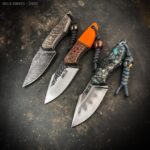 I made these three pocket carry fixed blades.