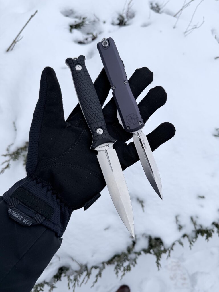 Two daggers. Civivi and Microtech.