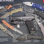 New Benchmade Taggedout and Crooked River , Spyderco Manix 2 Salt and P3 , Glock G45.6