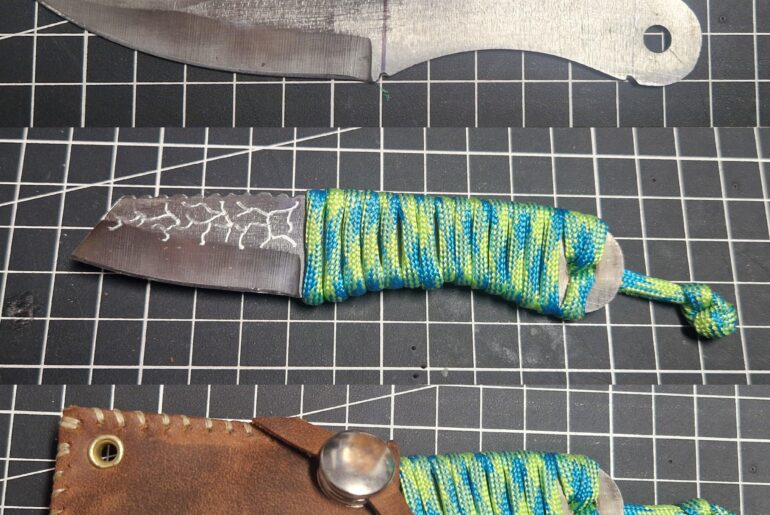 Little 10$ throwing knife modified to be a vacation one. Any improvement ideas?