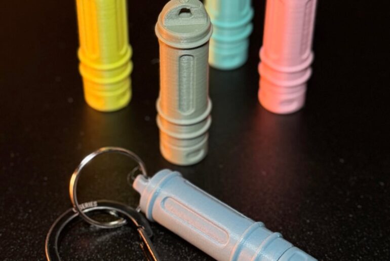 Designed a cool pill container featuring a triple start thread