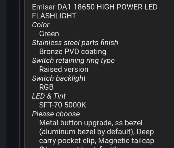 Ordered first Hank light