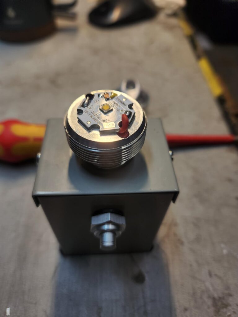 Flashlight I built out of an old broken one