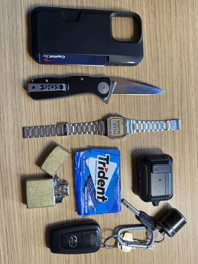 College student pocket EDC