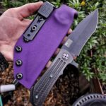 I had a Custom knife without a "carryable sheath" and a spare peice of purple kydex and here we are.