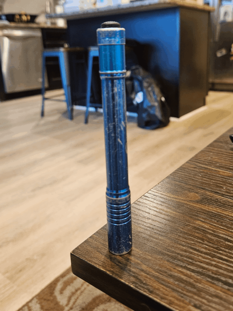 Traveling with a flashlight