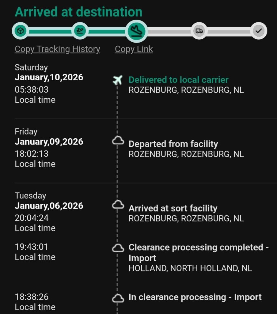 Convoy shipping to austria, europe, delivered to local carrier in netherlands?