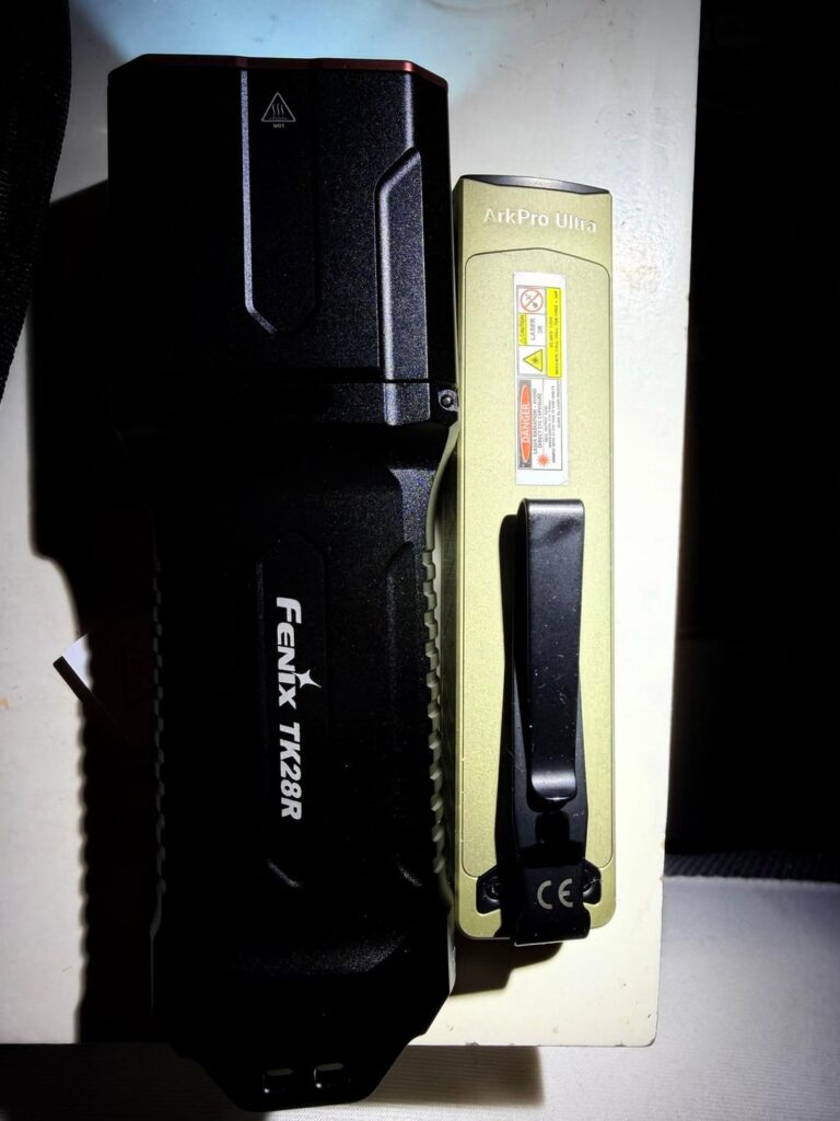Fenix TK28R with 260 lumens red LEDS 8000mah 18650s