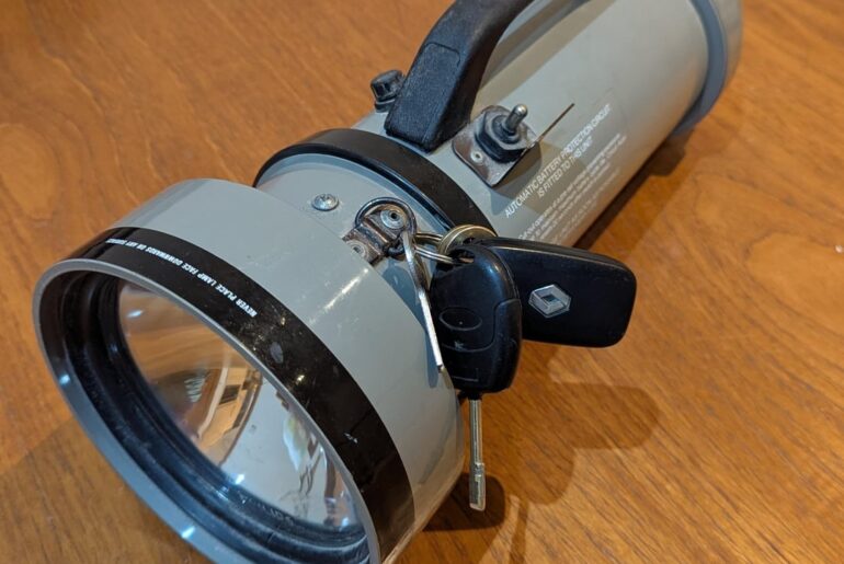 New torch on my keys, might have mismeasured slightly.