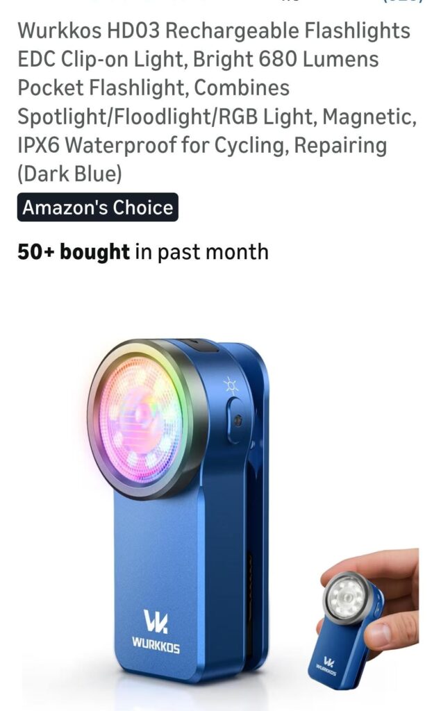 A discount code for the Wurkkos HD03 (code : I6GAF5GA )it's only for the blue one,original price $25.99 with code $18.19