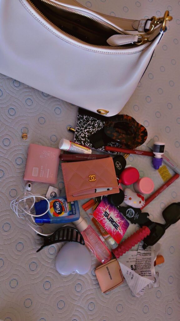 purse dump (literally)