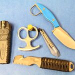 #phoenixfriday @phoenixtoolworks Impale & Deadbolt sitting with @eastcoastknuckles77 2 finger knucks , @surefire_llc Stiletto & @wilsoncombat OG Cop Tool. #phoenixtoolworks #fixedbladefriday