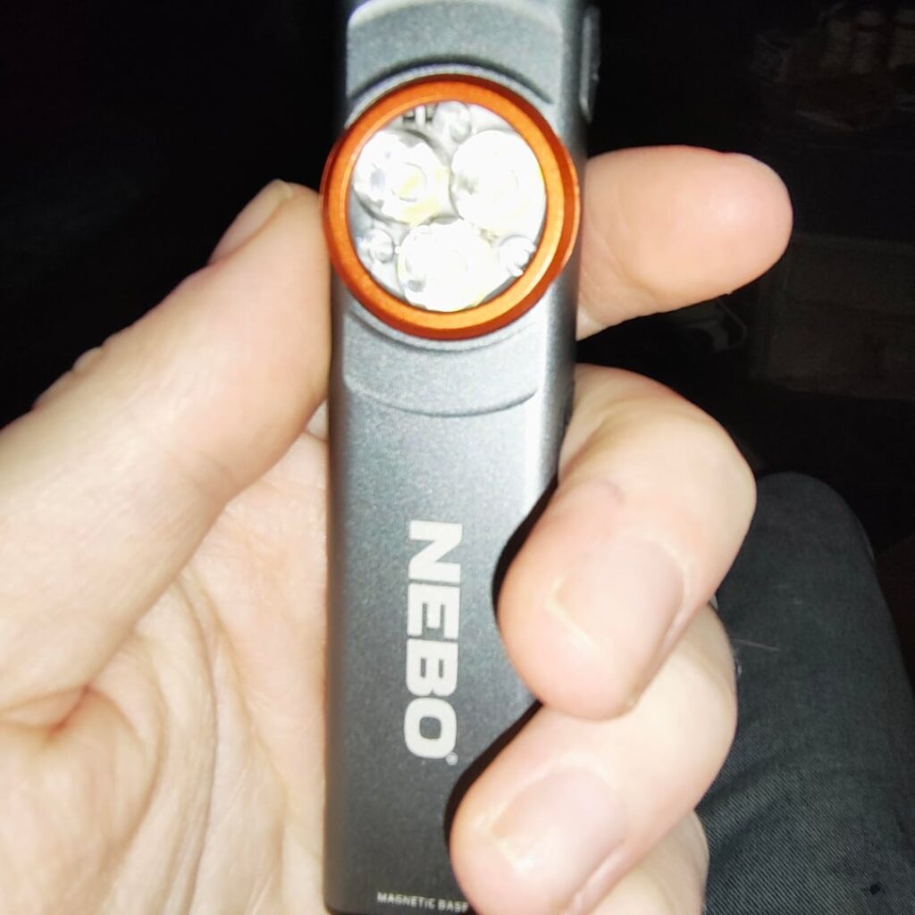 Wish the clip on the back was bigger and that it started out dim but otherwise this is everything I want in a small flashlight that isn't a headlamp