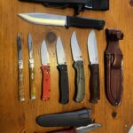 My modest collection with the latest edition (Fallkniven S1)
