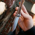 Prototype of the Kizer Melody (my first slipjoint design) in the pocket today!