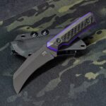 Lineman V1 knife. Cerakoted CPM 4V with Carbon/G10 scales. Yall dig this color combo?