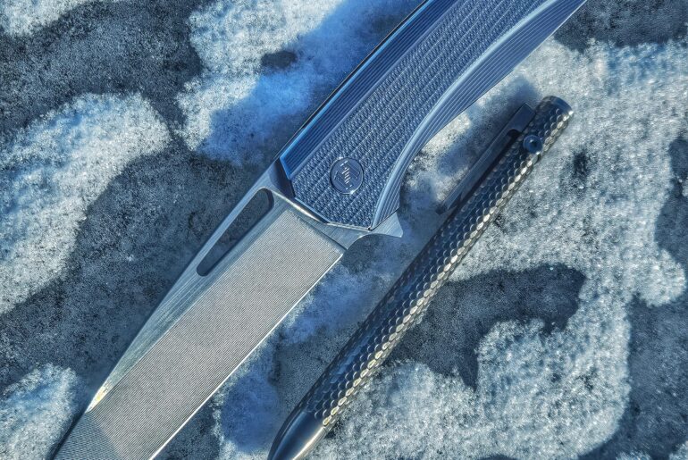 Hog House Knives Mithril Veli & Billet Spin Mithril Titanium CamPen v3