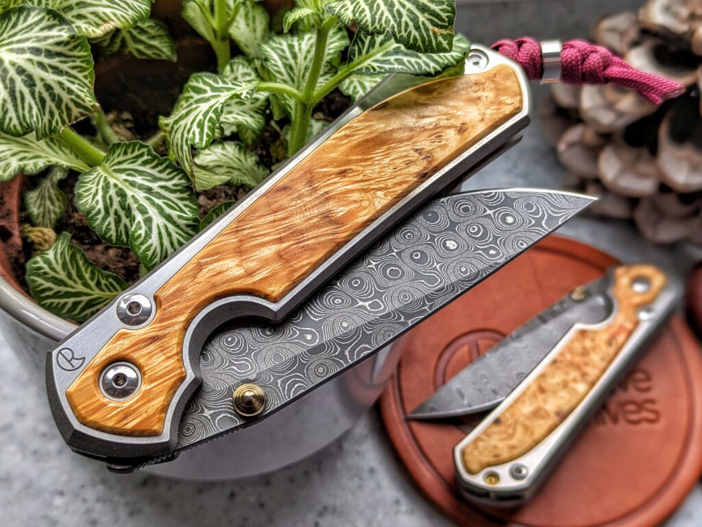 Sebenza 31 box elder and damscus