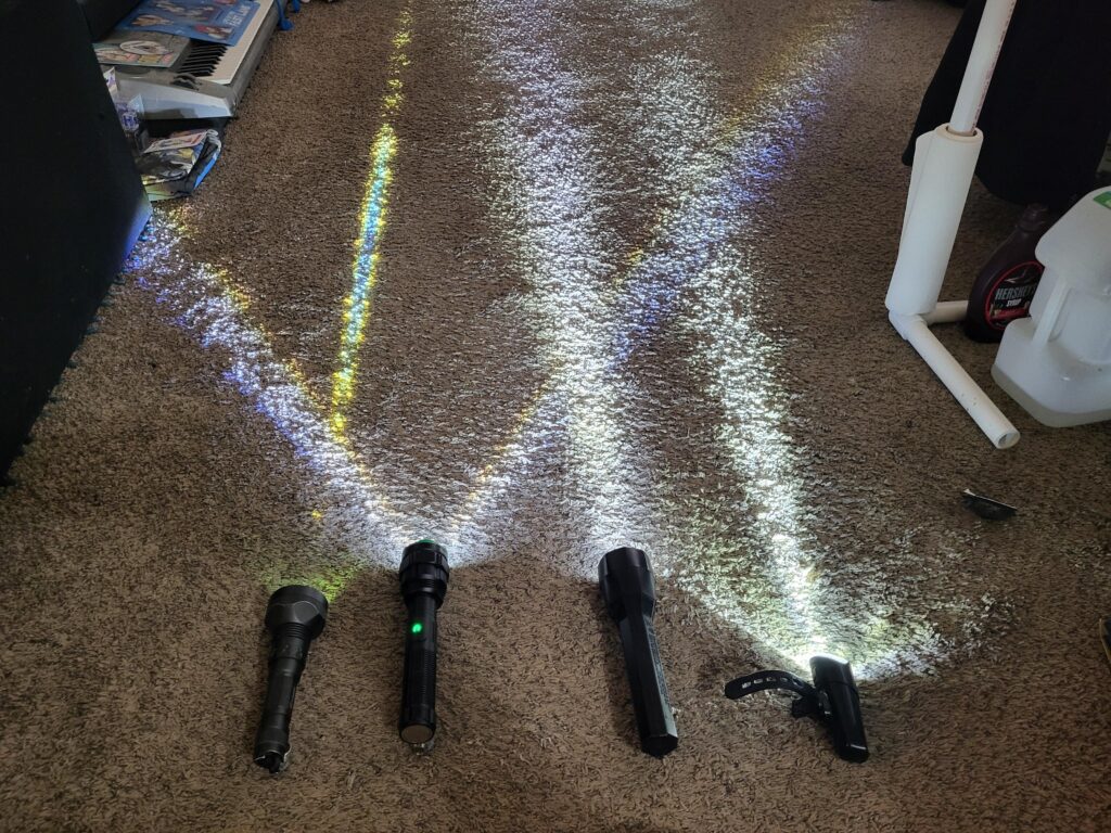 Testing beam shots without fog