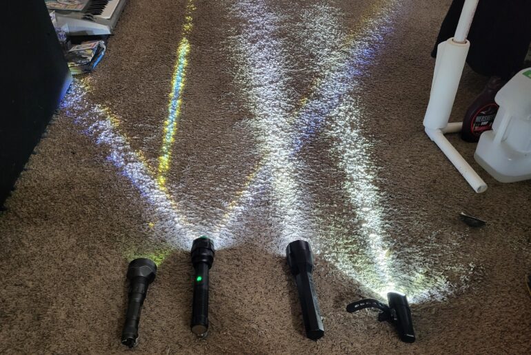 Testing beam shots without fog