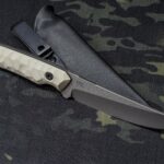 Apex Ultra EDC, single hollow bevel, Tungsten Cerakote and Desert tan scales. A wild commission, that's for sure