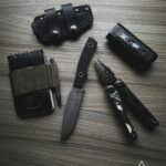 Klotzli Commando Knife - Rocktol SK05VGB - Nitecore EDC37 - Kitgubb Notebook holder - Titaner bolt action pen - Rite in the rain all weather notebook