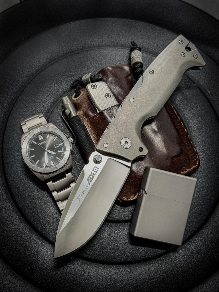 Full Ti Carry today. Forgot to take my flashlight out for the pic, big oof. To be fair though, it was 4:30am…