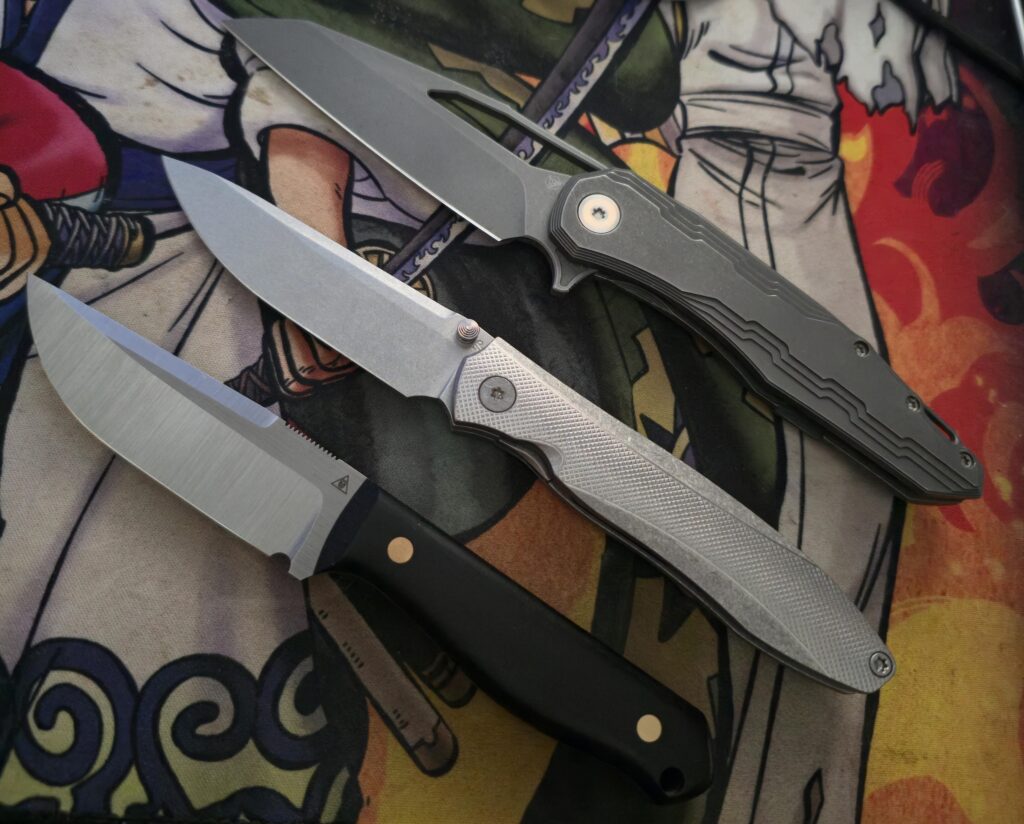 Munroe Sigil, QP Blades Sagauro, JakebCreates x Cerberus Knives Modest Mary