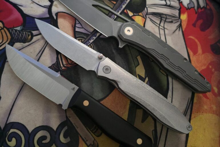 Munroe Sigil, QP Blades Sagauro, JakebCreates x Cerberus Knives Modest Mary