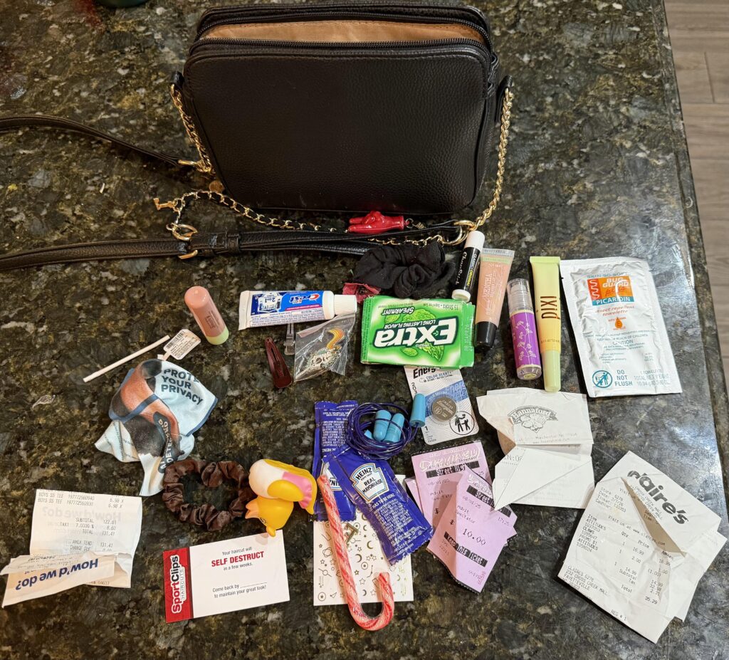 A bag clean out after I bought a new everyday bag. Any conclusions?