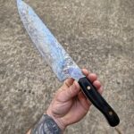 Here's an example of a 30 day natural patina on my wife's 15n20 high carbon steel chef knife.🤙 Use as normal and rinse and mineral oil before putting away and gtg👊