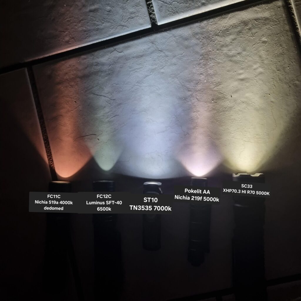 Just for reference. (The Cree doesn't look green in person)