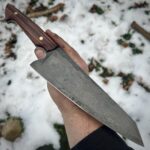 I forged this knife from a 2.5 inch ball bearing
