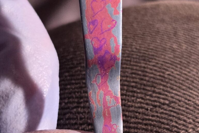 Titanium pocket clip I anodized