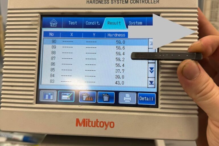 Steel Punch Hardness Traverse Results. (Clickbait post, read the subtext)