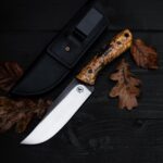 Elmax +stabilized carelian birch. Vultur Custom Knives