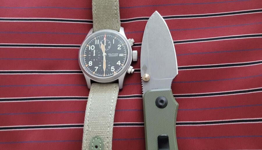 Back to work Monday. . . Militado Chronograph and Civivi Baby Banter