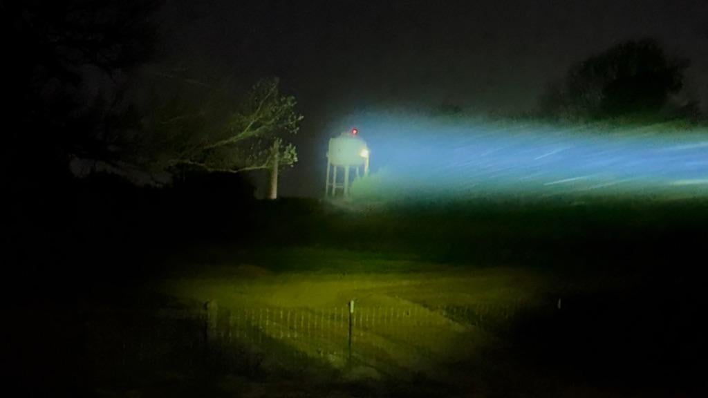 City Built a New Dark Road, Perfect For New Beamshots - Weltool W3 Pro Tac & T2 Tac 600meters Plus - Water Tower, Cell Tower