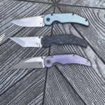 Some new Framelocks that I just finished making. MagnaCut, Titanium and some Different Carbon Fiber s.