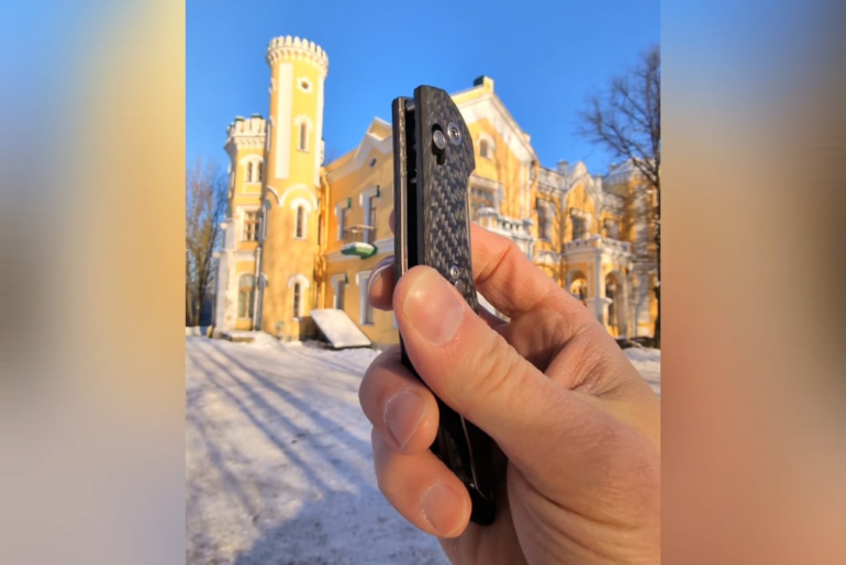 Shirogorov 110 S90V Axis CF washers knife