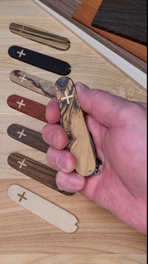 Italian Olivewood scales on the Victorinox Spartan!