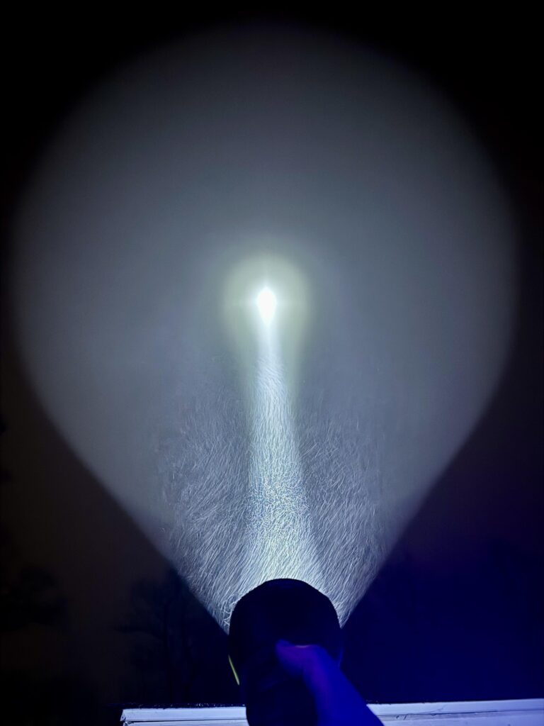 Thrunite TN-42 fun in dense fog.