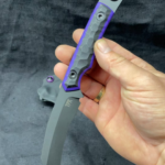 Quick video of a Lineman knife in Magnacut, black Cerakote and custom G10 scales