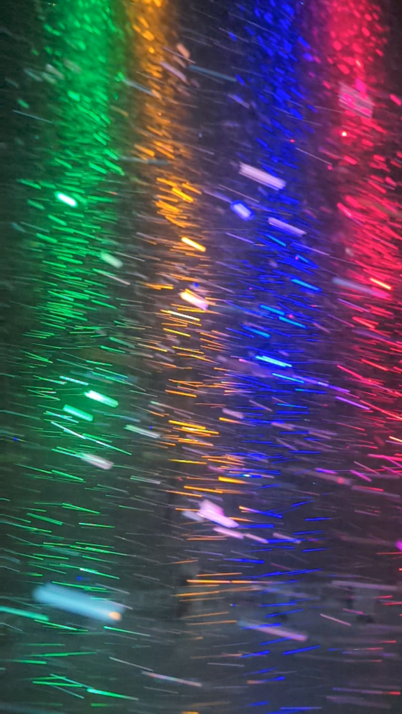 I love colored emitters during snowstorms