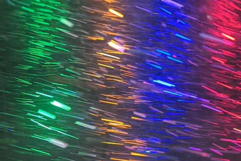 I love colored emitters during snowstorms