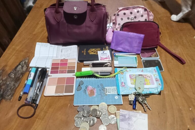 What dose my bag and pouche contents say about me