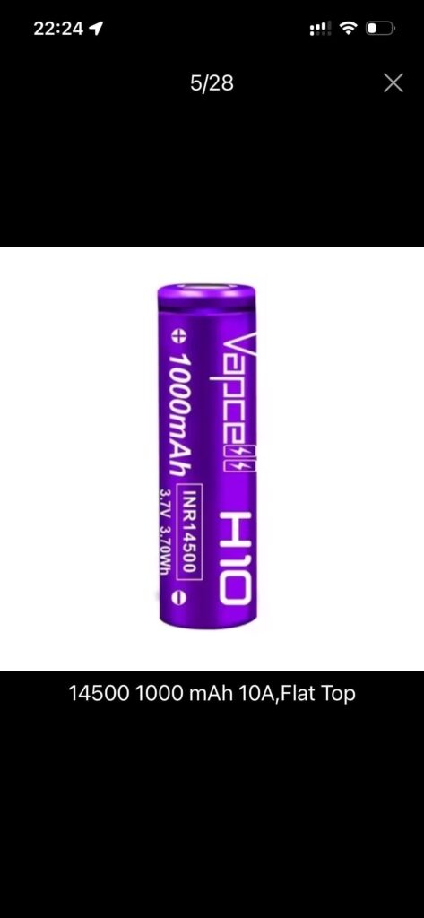 Flat top batt for manker e05ii