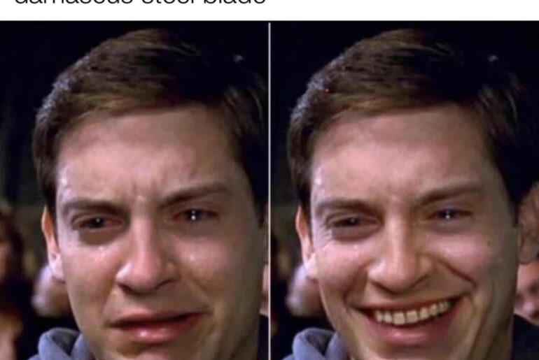 "Please don't be a fake Chinese etched Damascus. Please. PLEASE"