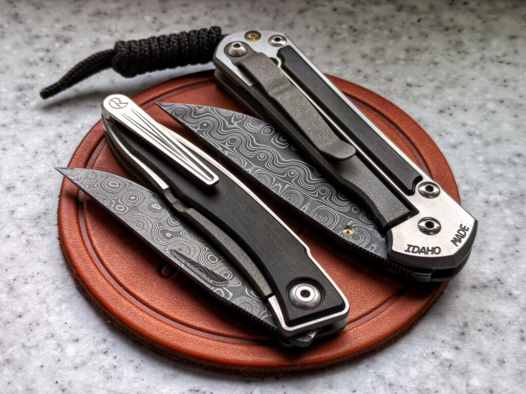 Mnandi and small Sebenza 21 Gabon Ebony